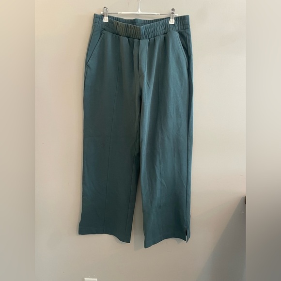 Old Navy High Rise Wide Leg Athletic Sweatpants Dark Green - Picture 1 of 5